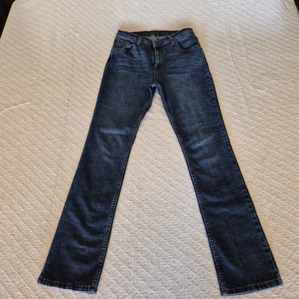 Lee Women's Straight Leg Dark Blue Denim Jeans - Picture 3 of 6